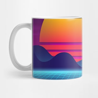 brilliantly sunset synthwave Mug